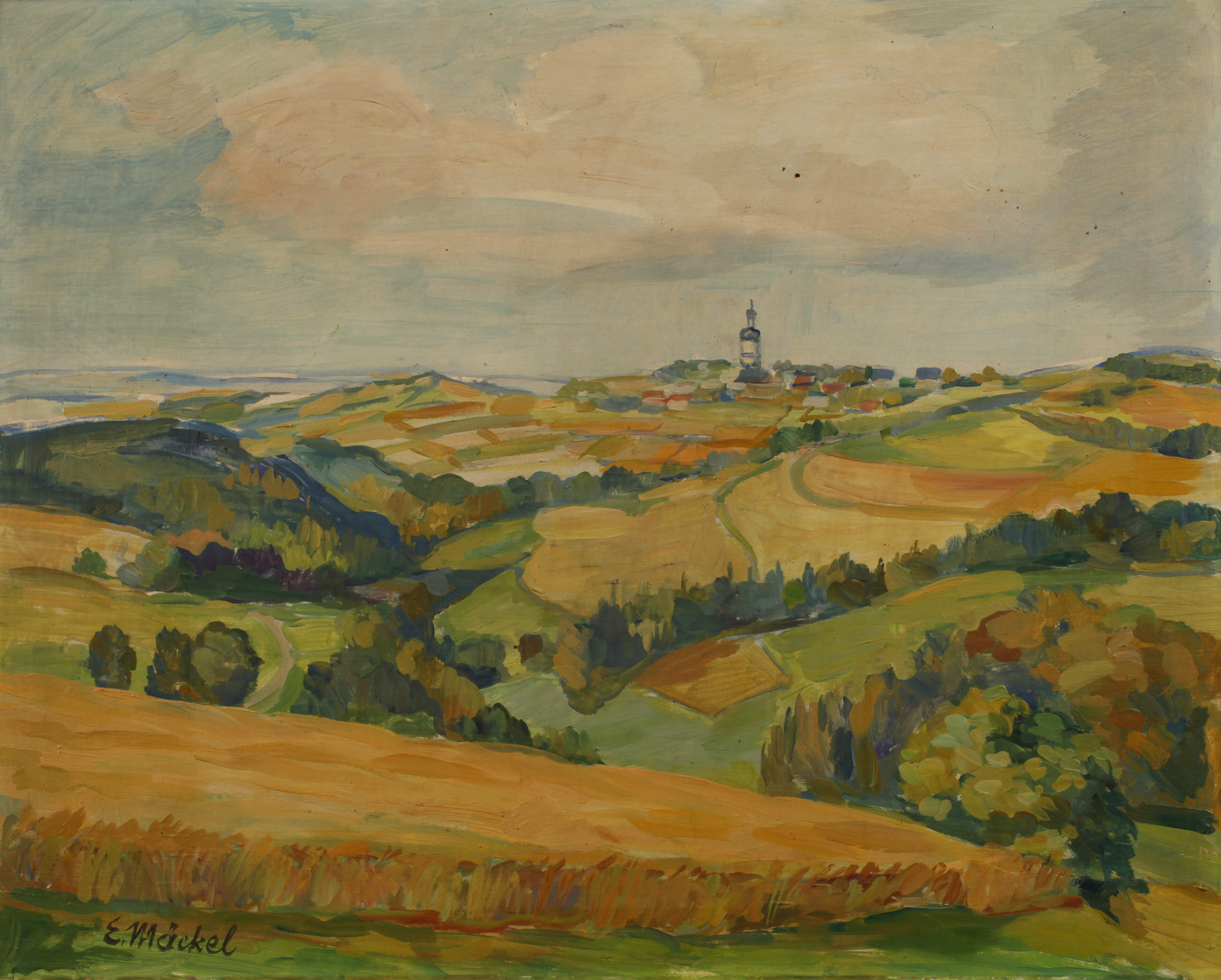 Elfriede Mäckel, Landschaft bei Reinsdorf im Vogtland