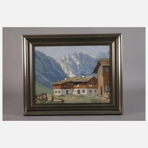 Heinz Münnich, "Alte Häuser in den Hohen Tauern"