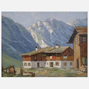 Heinz Münnich, "Alte Häuser in den Hohen Tauern"