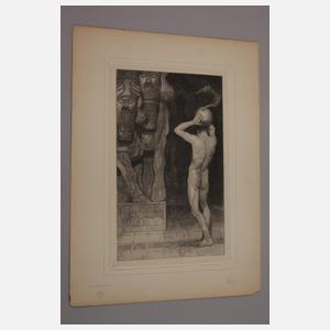 Prof. Sascha Schneider, Konvolut Holzstiche