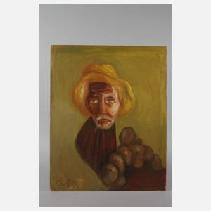 Gerhard Schöpplein, Bauer mit Kartoffeln