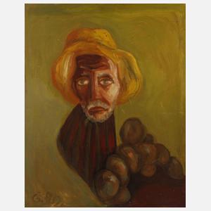 Gerhard Schöpplein, Bauer mit Kartoffeln