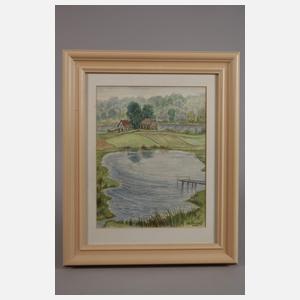 Albert Schwarz, "Bockwa (Motiv a. Oberhohendorf)"