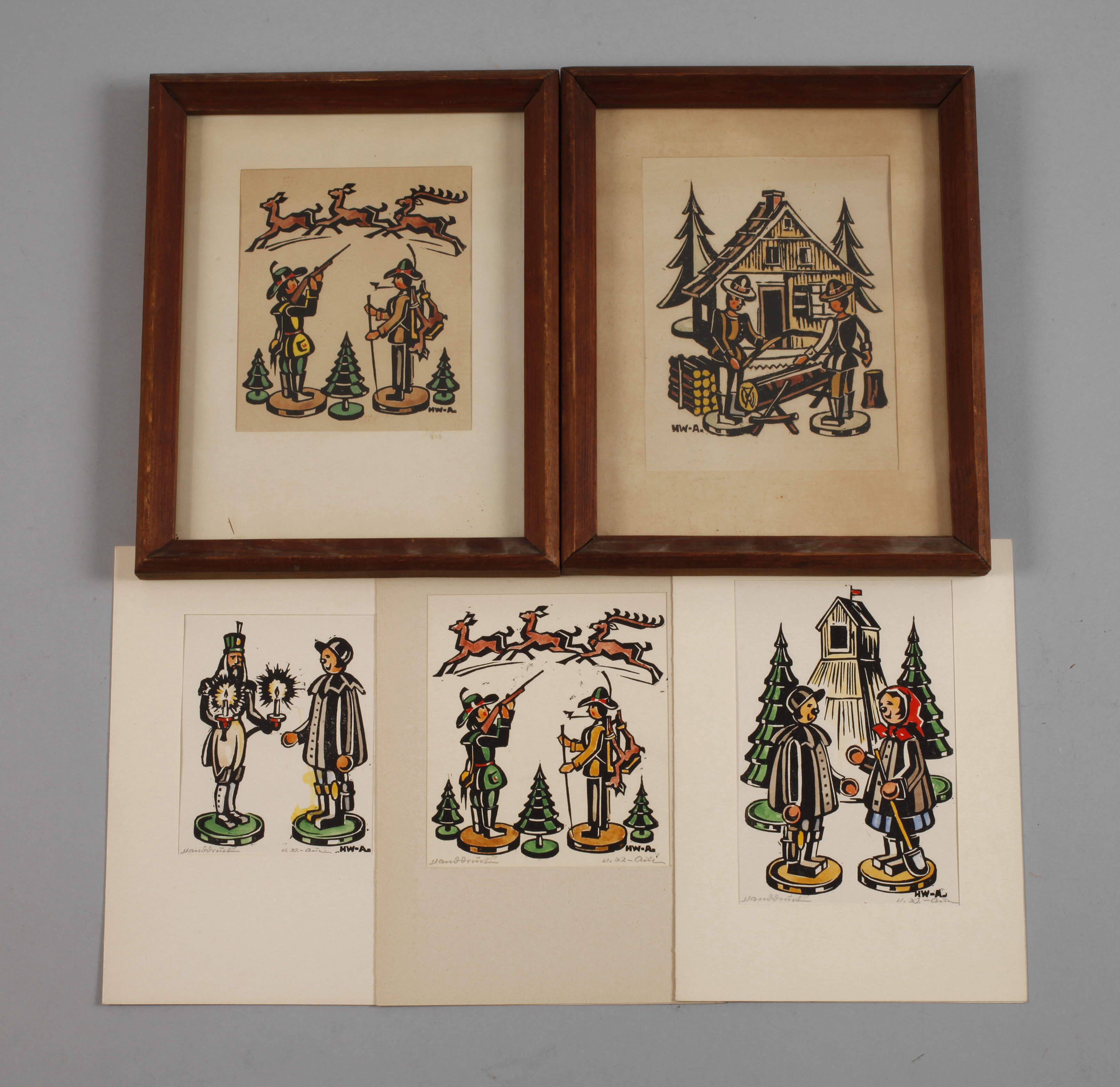 Hans Weiß-Aue, Fünf Erzgebirgsmotive