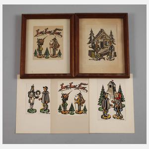 Hans Weiß-Aue, Fünf Erzgebirgsmotive