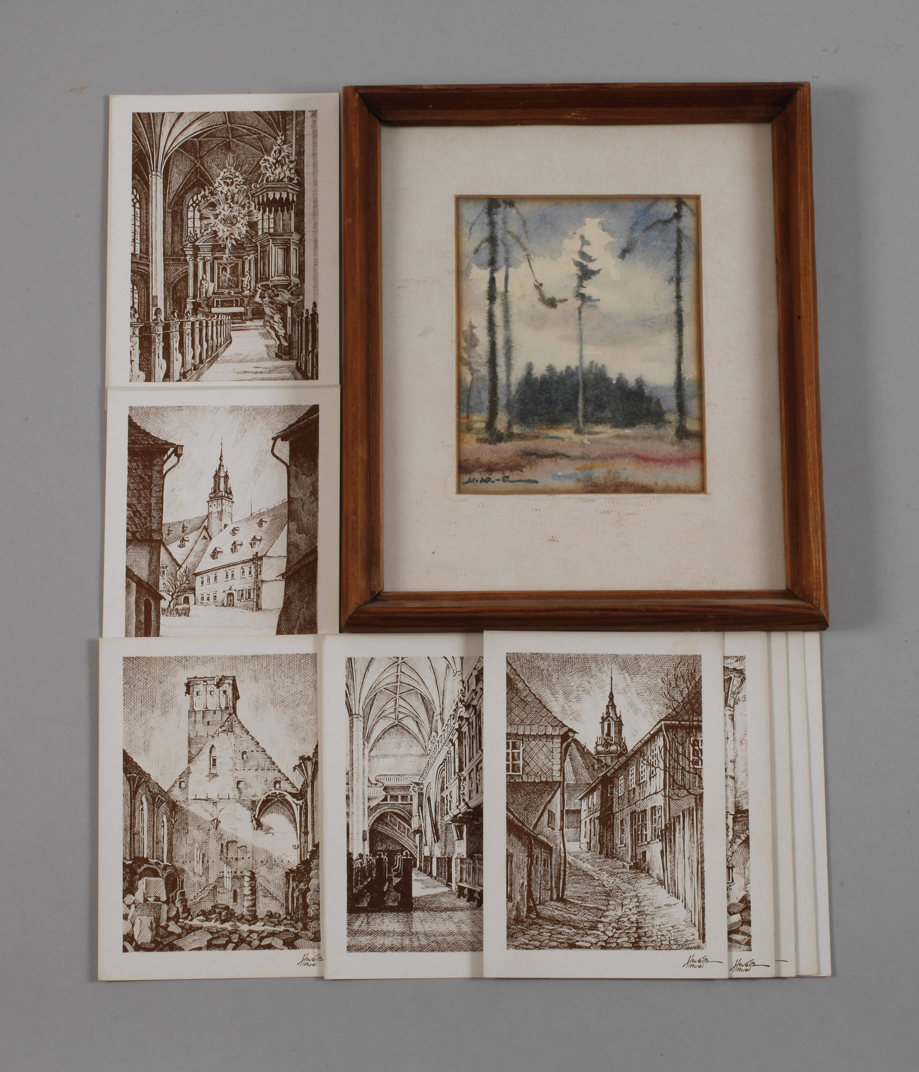 Hans Weiß-Aue, Landschaft mit Bäumen