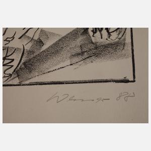 Prof. Heinz Werner, Paar Lithographien