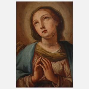 Mutter Gottes in einer Blumengirlande