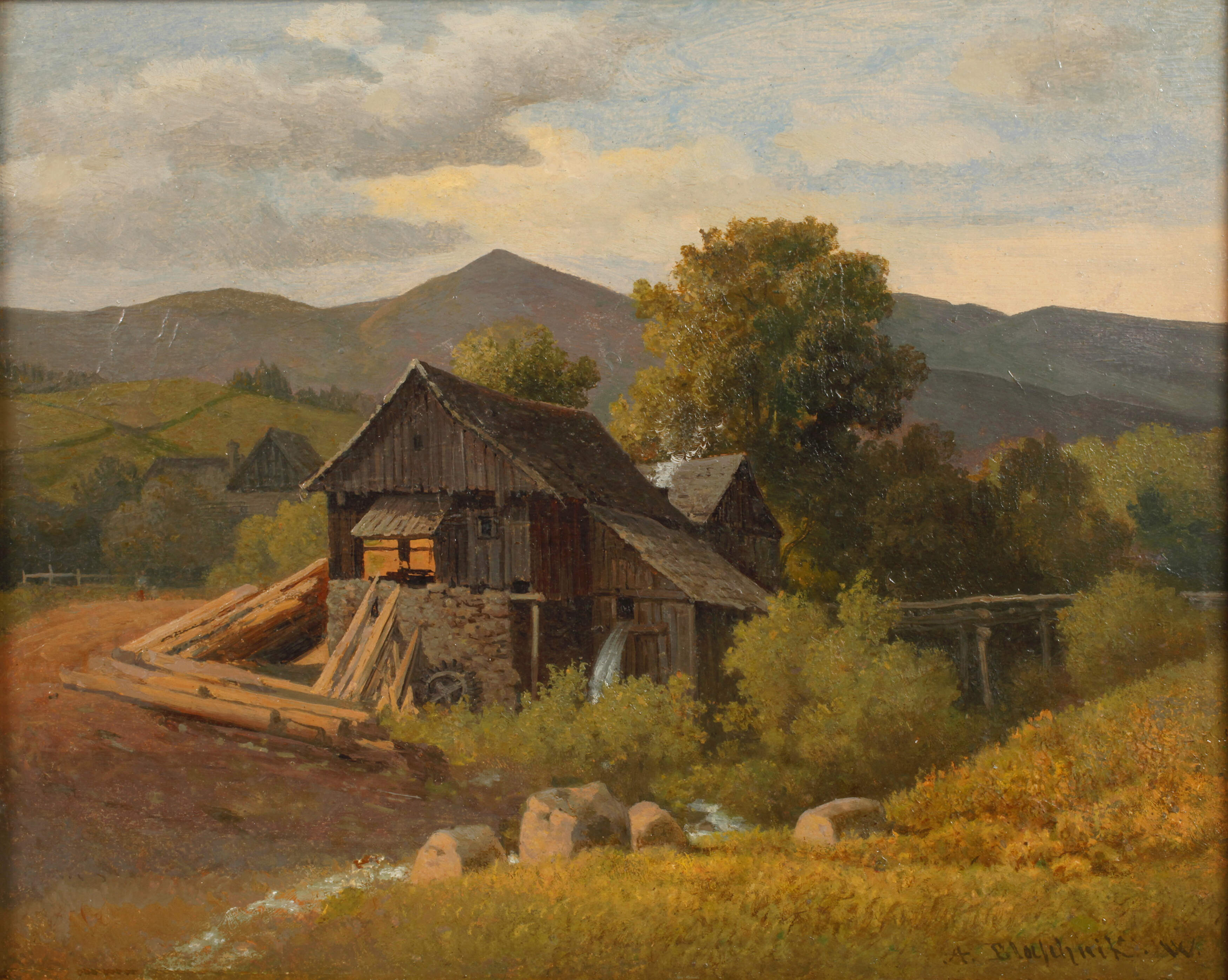 Arthur Blaschnik, Wassermühle im Riesengebirge