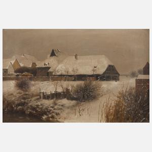 H. Börner, Verschneiter Gutshof