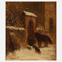 Prof. Anton Burger, attr., Reitender Bote am Tor111