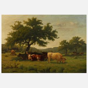 Honoré Delaroche, attr., Bukolische Landschaft