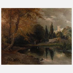 August Flinker, Im Schlosspark