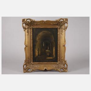 Charles Louis Lesaint, attr., Im Kreuzgang