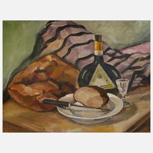Max Nehrling, Stillleben mit Brot und Wein