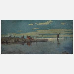 Karl Wendel, Später Abend am Hafen