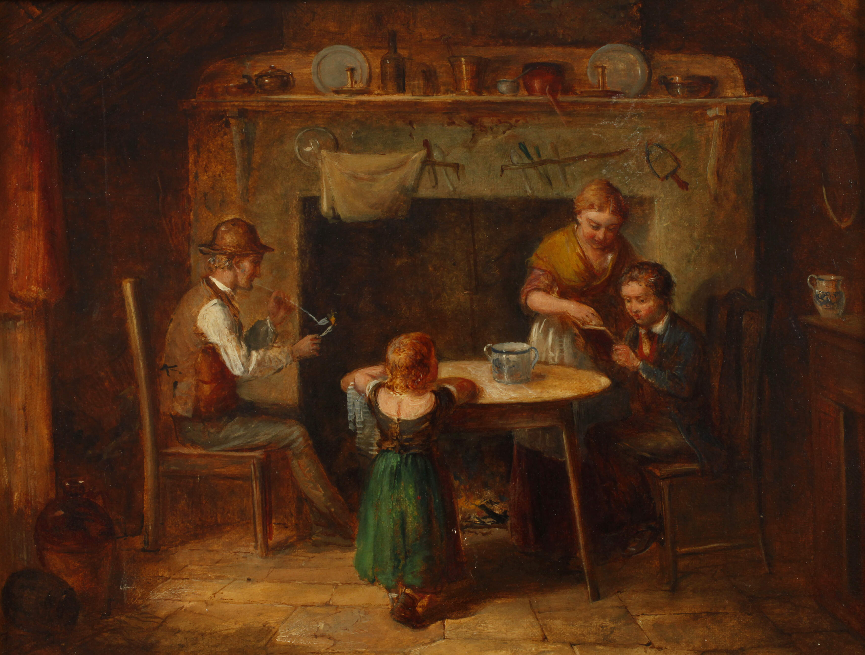 Familienidyll im Interieur