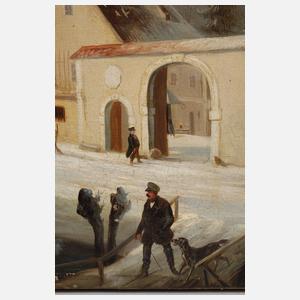 Winterliche Dorfszene