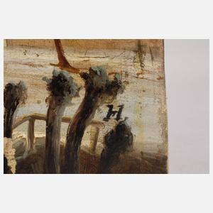 Winterliche Dorfszene