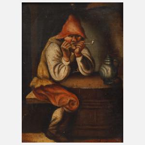 Mann mit Mütze und Pfeife