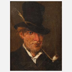 Vagabund mit Tonpfeife