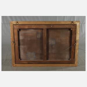 Sommerlandschaft mit Wanderern am Fluss