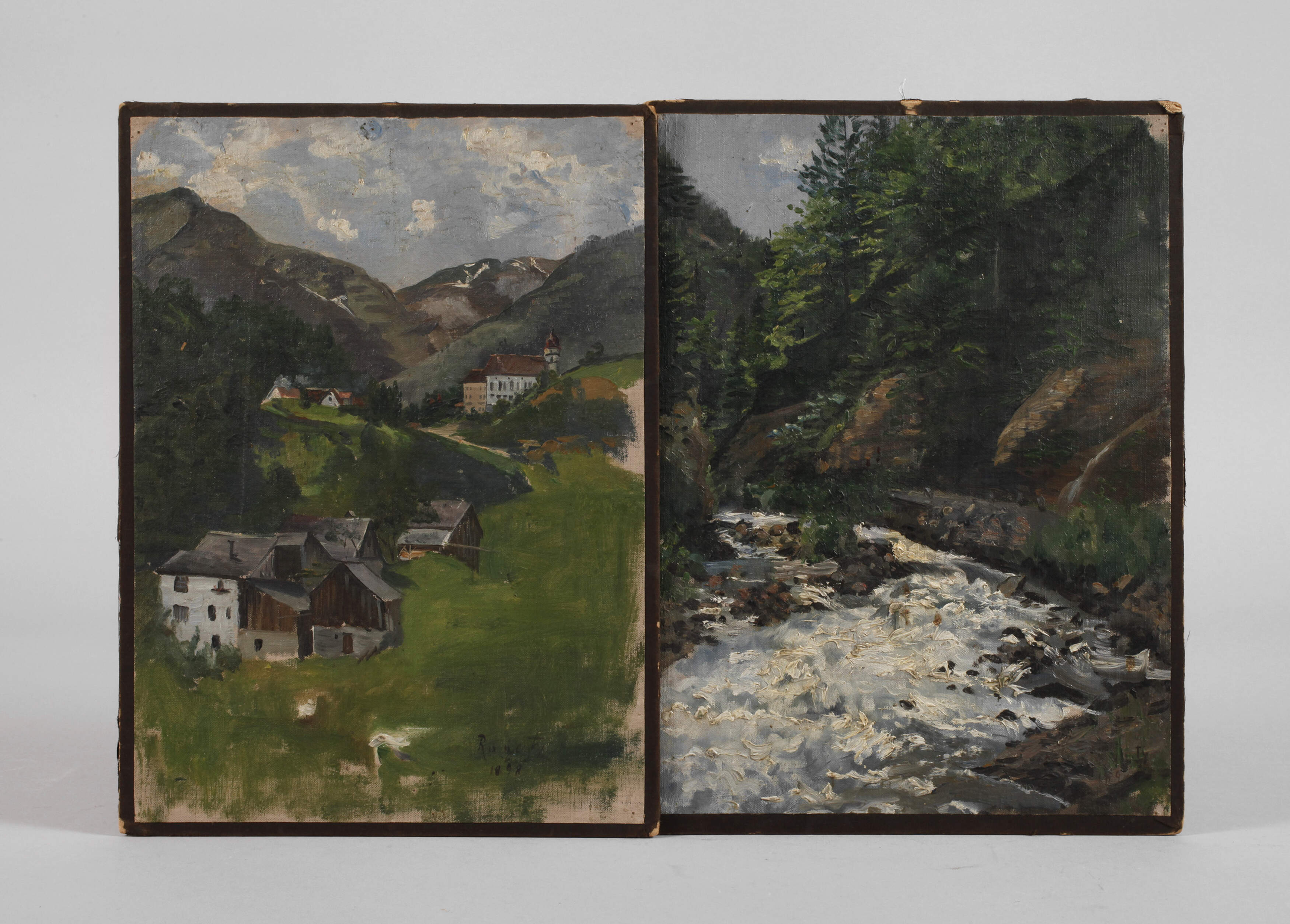 Zwei Gebirgslandschaften