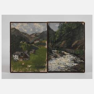 Zwei Gebirgslandschaften