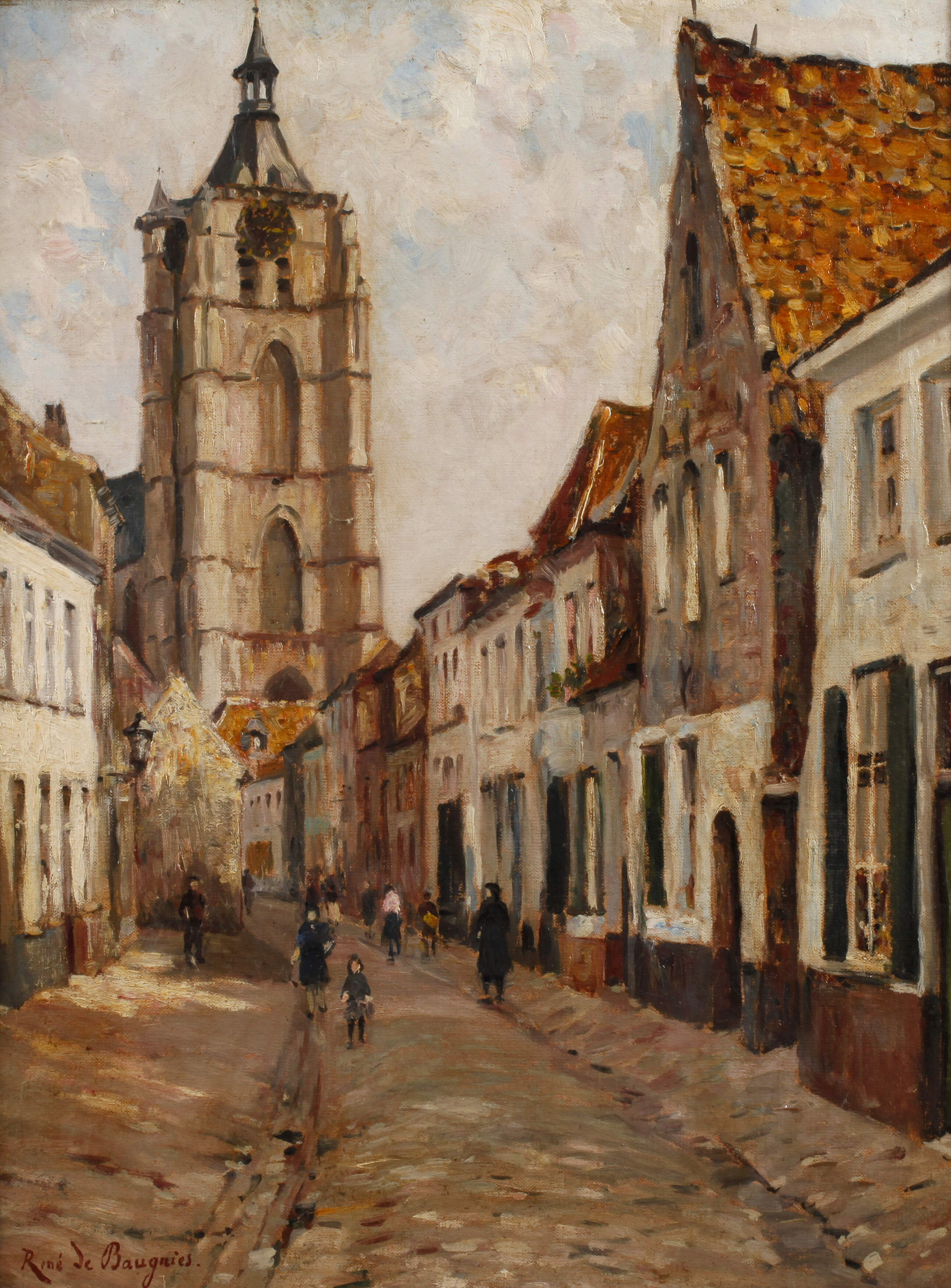 René de Baugnies, Die Moensstraße in Mechelen