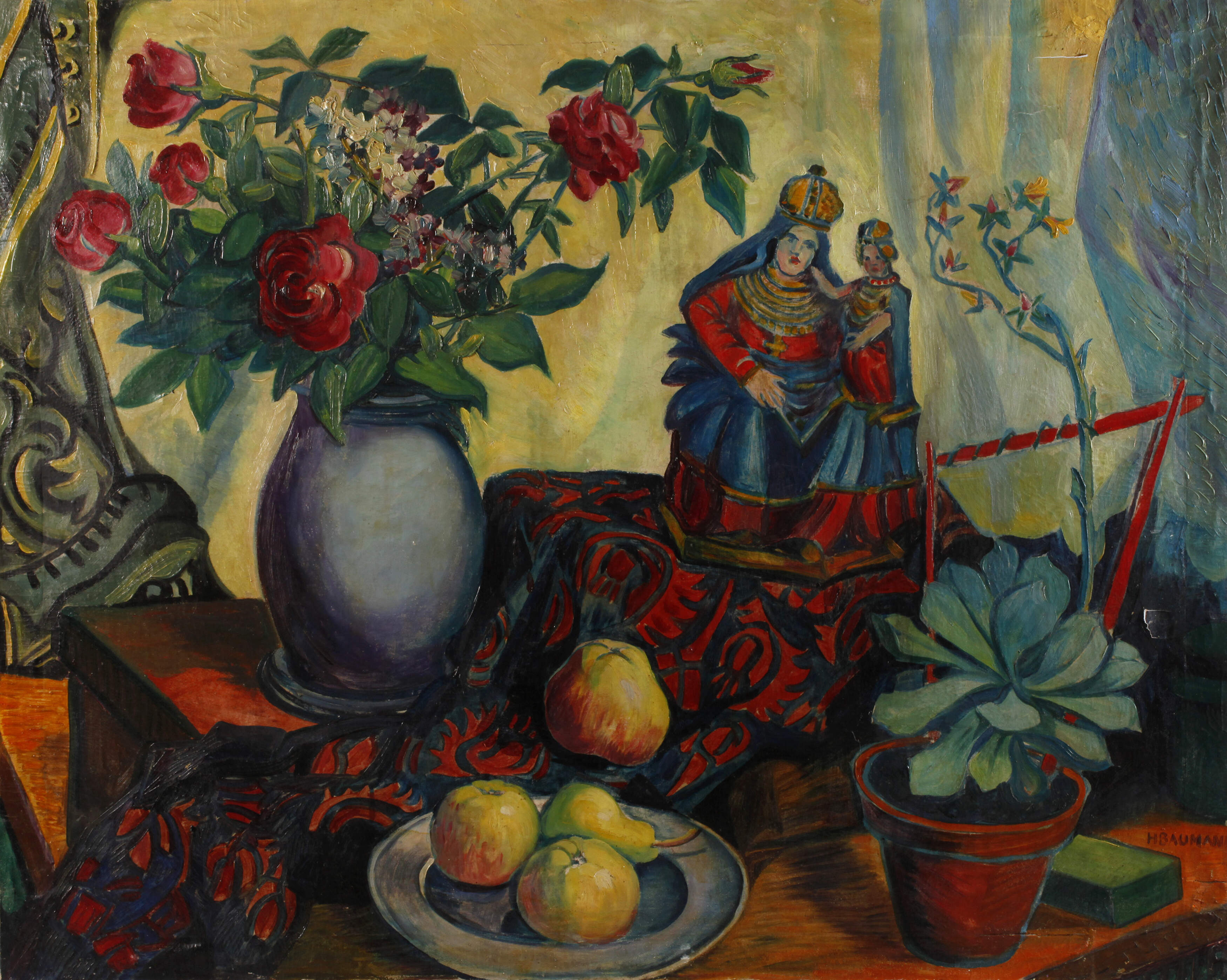 Hans Otto Baumann, Stillleben mit Marienfigur