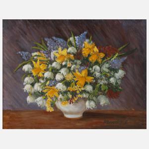 Péter Benedek, attr., Frühlingsstrauß mit Märzenbecher