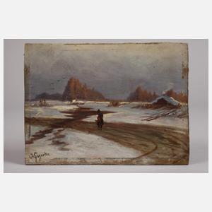Heinrich Gogarten, Wanderer in Winterlandschaft