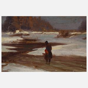 Heinrich Gogarten, Wanderer in Winterlandschaft