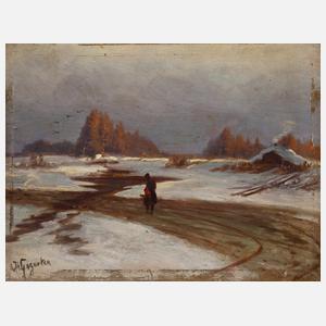Heinrich Gogarten, Wanderer in Winterlandschaft