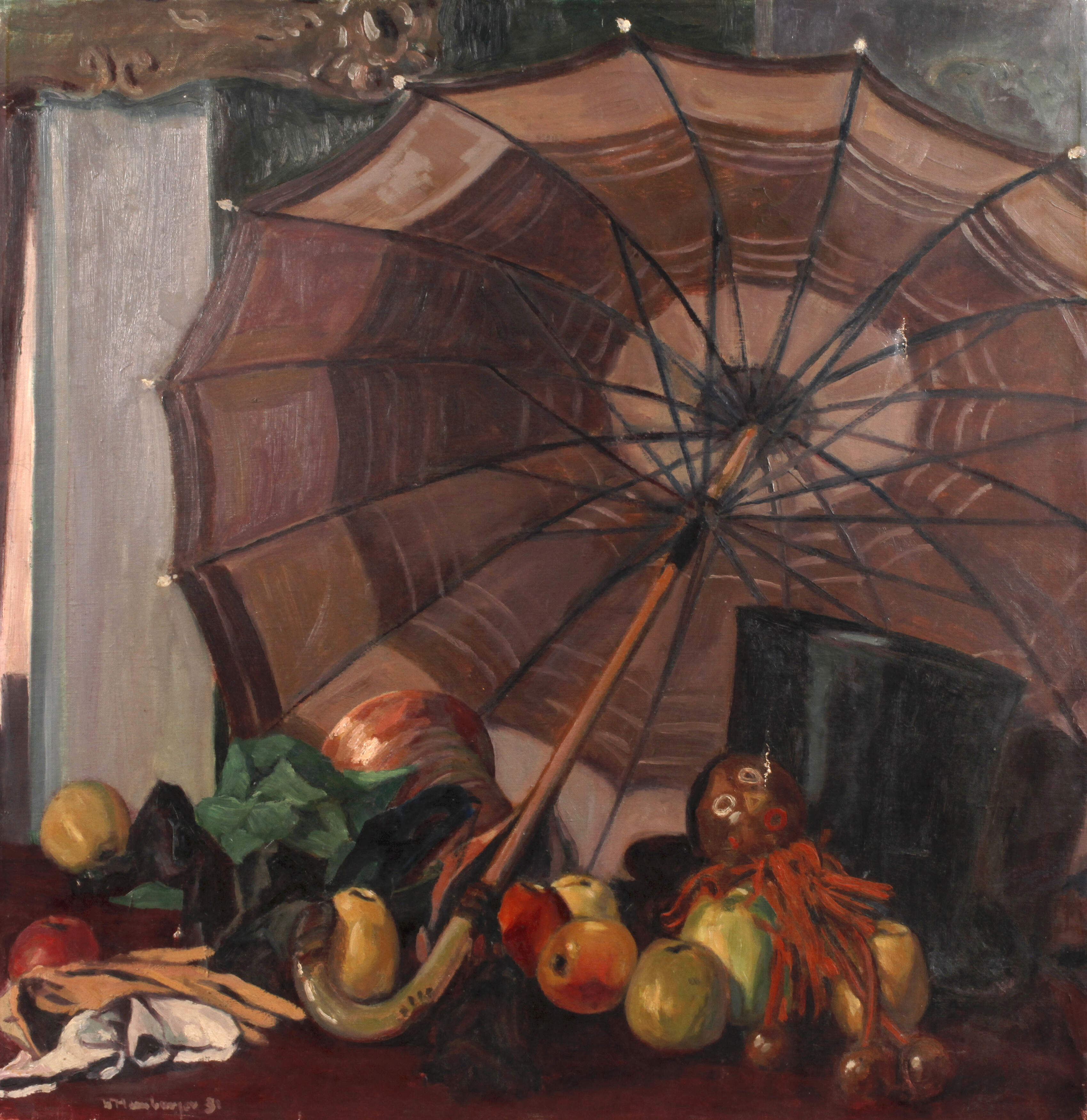 Willibald Hamburger, Stillleben mit Schirm
