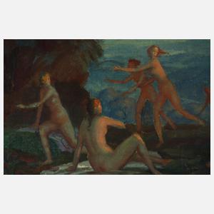 Prof. Richard Klein, Akte in bergiger Landschaft