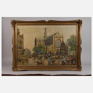 F. Max Richter-Reich, Blumenmarkt in Haarlem