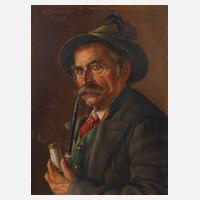 Walter Roessler, Portrait eines alten Mannes mit Pfeife111