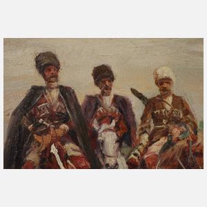 Afranasij Ivanovic Scheloumoff, Kosaken zu Pferd