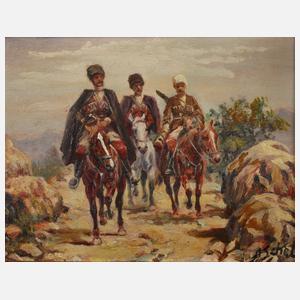 Afranasij Ivanovic Scheloumoff, Kosaken zu Pferd