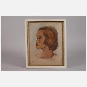 Paul Smalian, Portrait eines Mädchens im Profil
