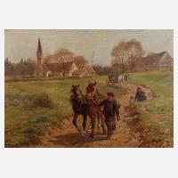 Fritz van der Venne, attr., Belebte Dorfstraße111