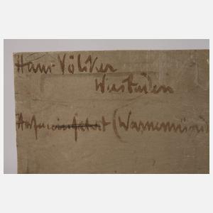 Hans Völcker, "Hafeneinfahrt Warnemünde"