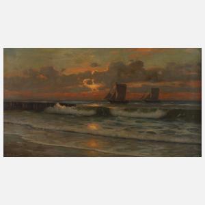 Carl Watzelhan, Sonnenuntergang am Meer