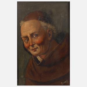 E. Wolf, Portrait eines Bettelmönchs