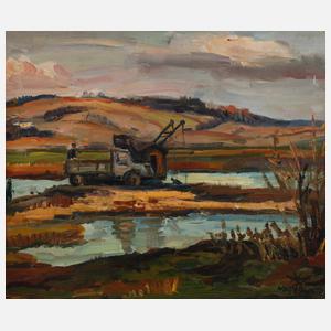 Alexander Wolfgang, Tagebauarbeiten am See