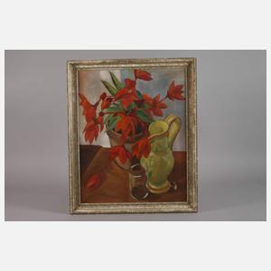 K. Wunderlich, Stillleben mit Krug und Topfpflanze