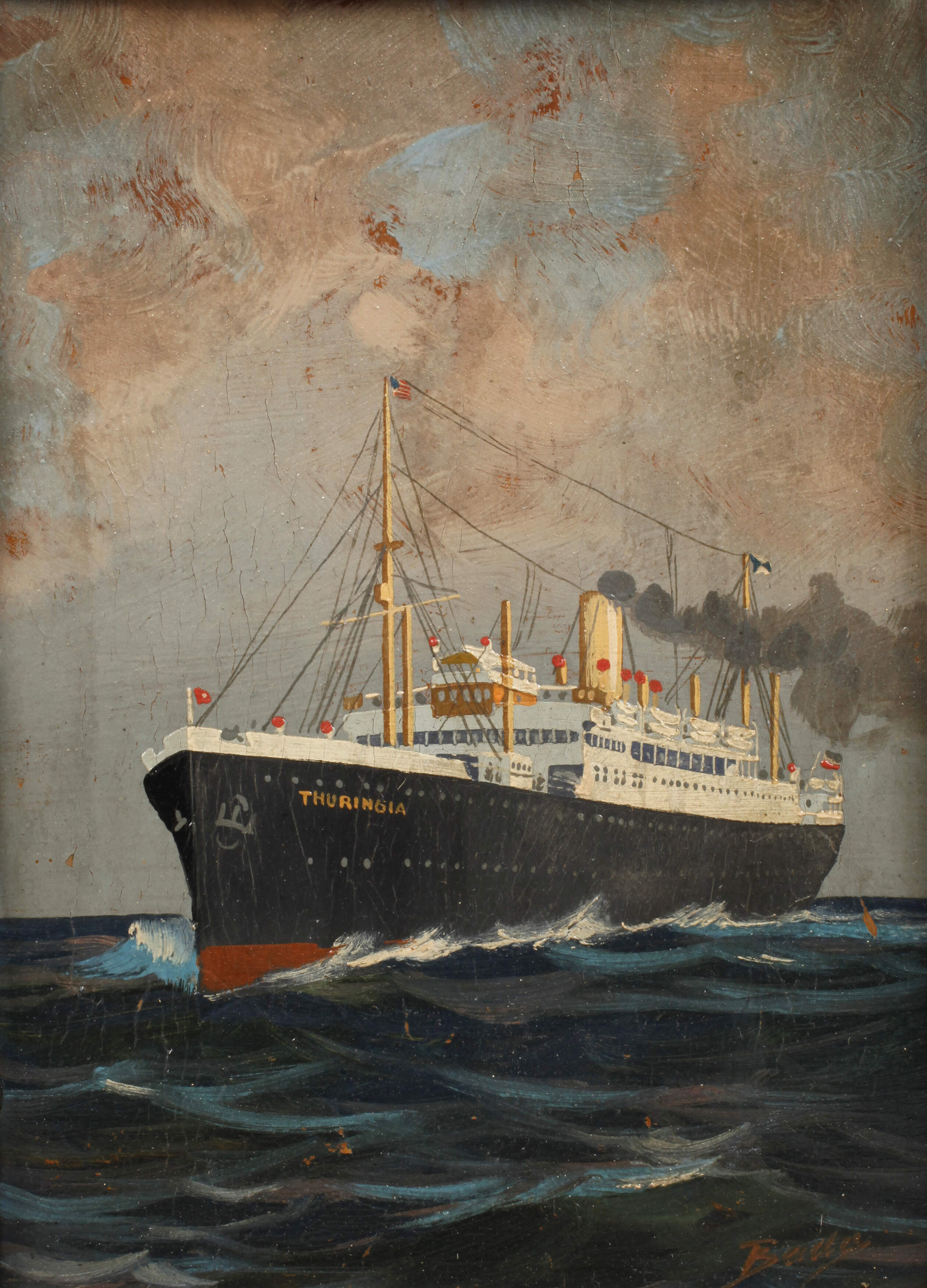 Kapitänsbild der "Thuringia"