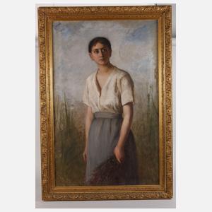 Mädchen mit Heidestrauß