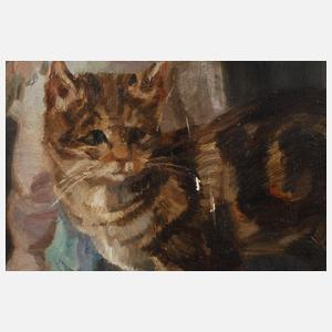 "Putte und Katze mit Zitronenfalter"